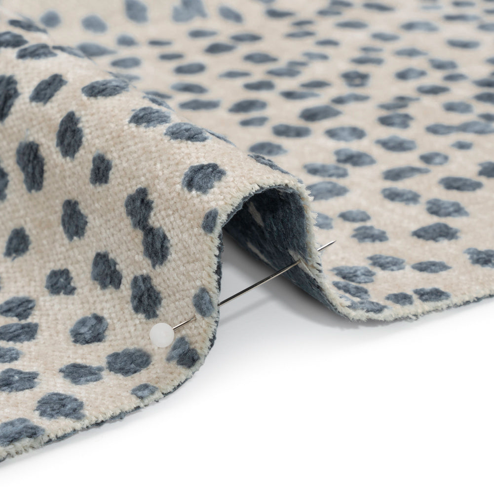 Upholstery Chenille - Azul Spotted - Piperhill Collection Detail Upholstery Chenille - Azul Spotted - Piperhill Collection Detail