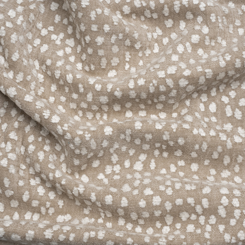 Upholstery Chenille - Beige Spotted - Piperhill Collection Upholstery Chenille - Beige Spotted - Piperhill Collection