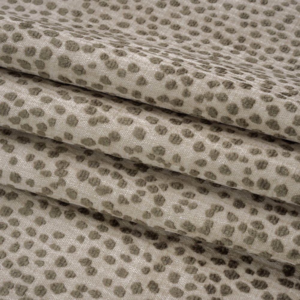 Upholstery Chenille - Truffle Spotted - Piperhill Collection Folded Upholstery Chenille - Truffle Spotted - Piperhill Collection Folded