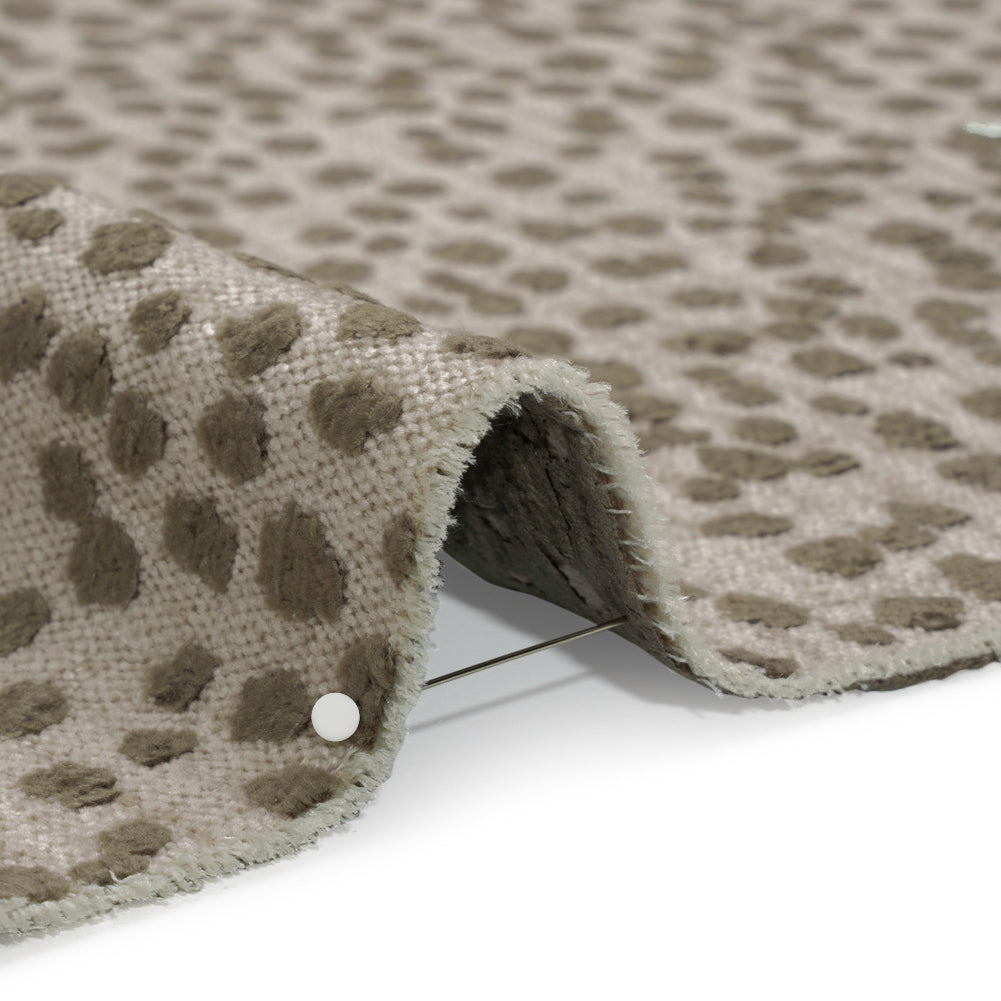Upholstery Chenille - Truffle Spotted - Piperhill Collection Detail Upholstery Chenille - Truffle Spotted - Piperhill Collection Detail