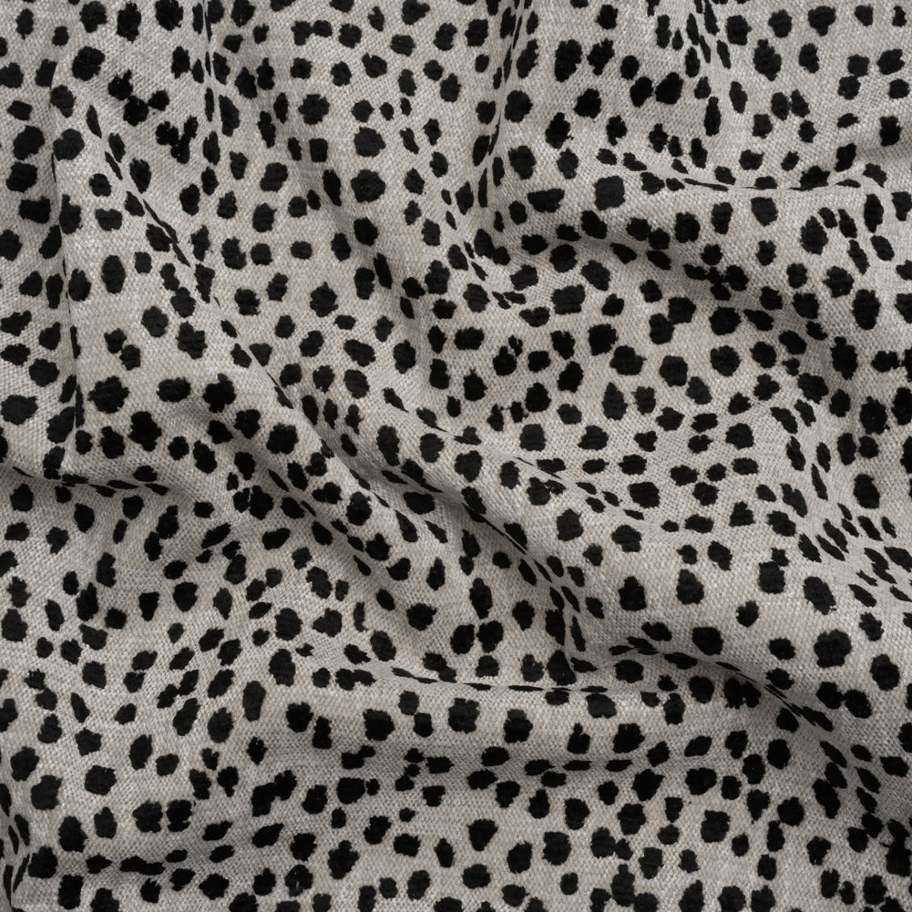 Upholstery Chenille - Tuxedo Spotted - Piperhill Collection Upholstery Chenille - Tuxedo Spotted - Piperhill Collection