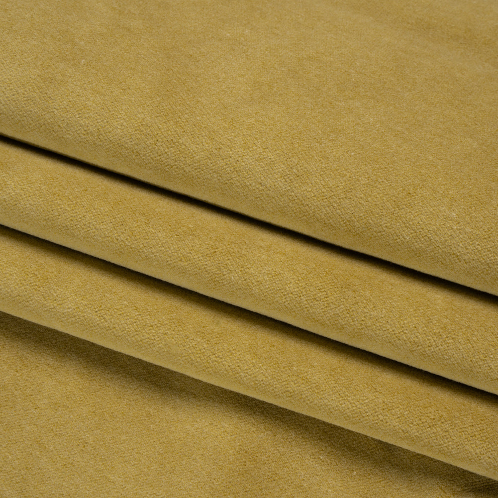 Cotton and Polyester Upholstery Velvet - Citron - Banton Collection Folded Cotton and Polyester Upholstery Velvet - Citron - Banton Collection Folded