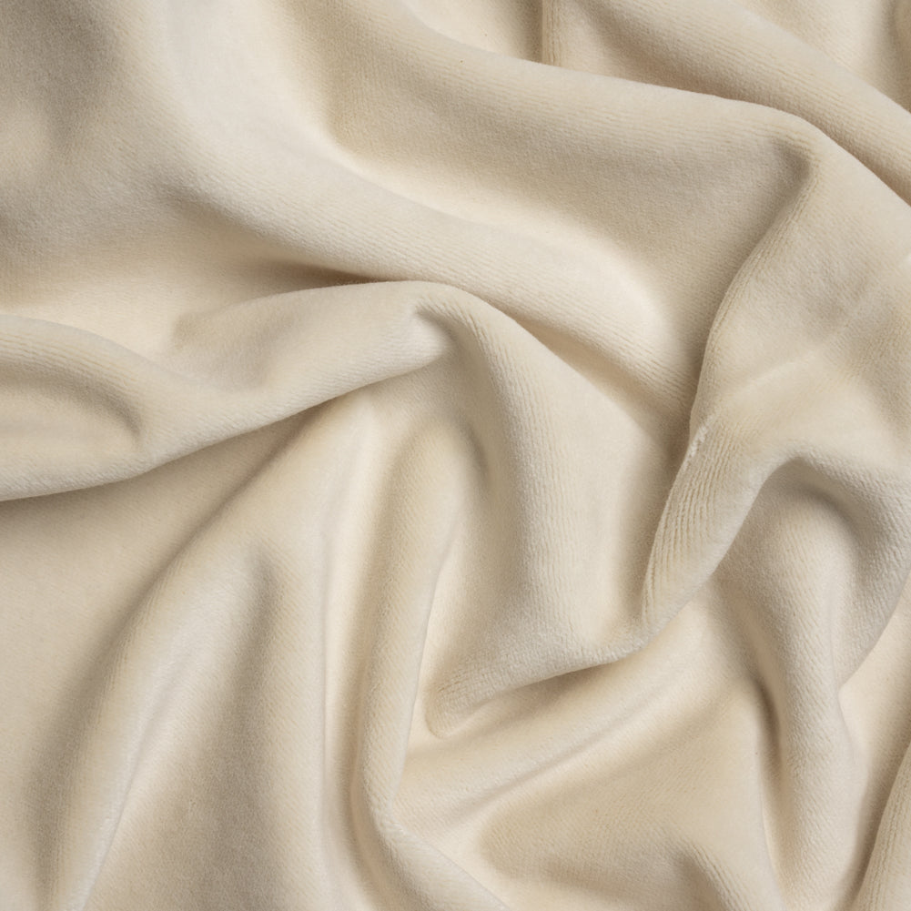 Cotton and Polyester Upholstery Velvet - Creme - Banton Collection Cotton and Polyester Upholstery Velvet - Creme - Banton Collection