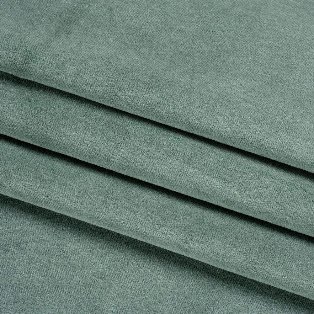 Cotton and Polyester Upholstery Velvet - Forest - Banton Collection Folded Cotton and Polyester Upholstery Velvet - Forest - Banton Collection Folded