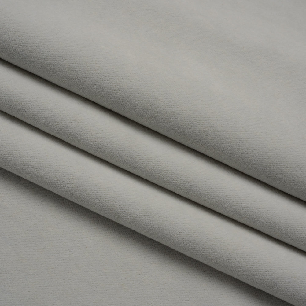Cotton and Polyester Upholstery Velvet - Ice - Banton Collection - Folded Cotton and Polyester Upholstery Velvet - Ice - Banton Collection - Folded