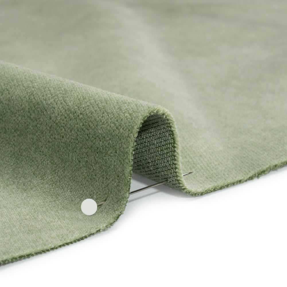 Cotton and Polyester Upholstery Velvet - Sage - Banton Collection Detail Cotton and Polyester Upholstery Velvet - Sage - Banton Collection Detail