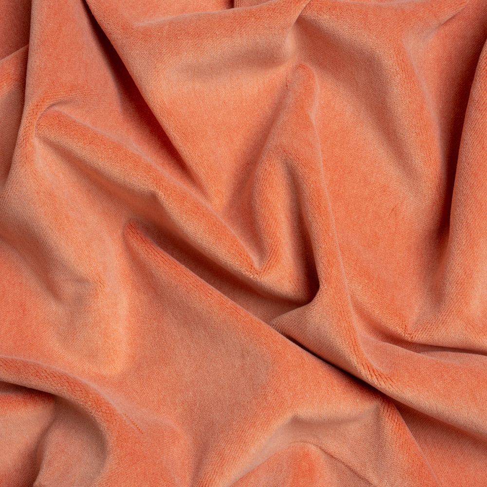 Cotton and Polyester Upholstery Velvet - Tangerine - Banton Collection Cotton and Polyester Upholstery Velvet - Tangerine - Banton Collection