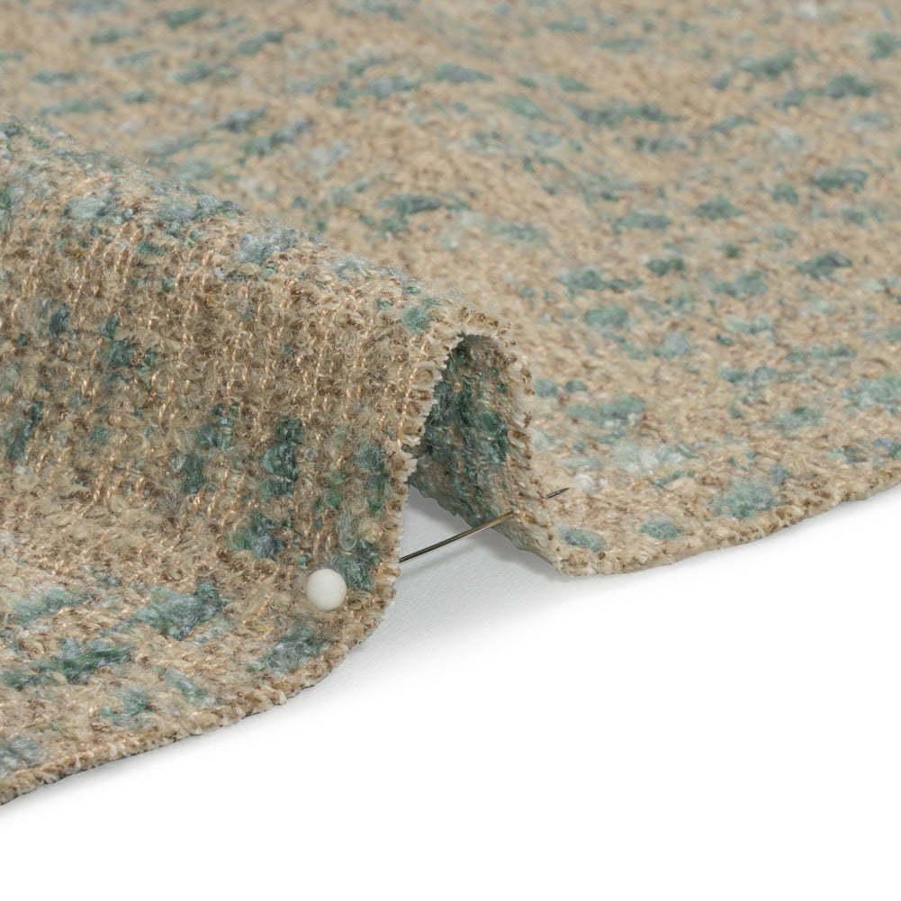 Tweedy Upholstery Boucle - Aqua - Torlea Collection Detail Tweedy Upholstery Boucle - Aqua - Torlea Collection Detail