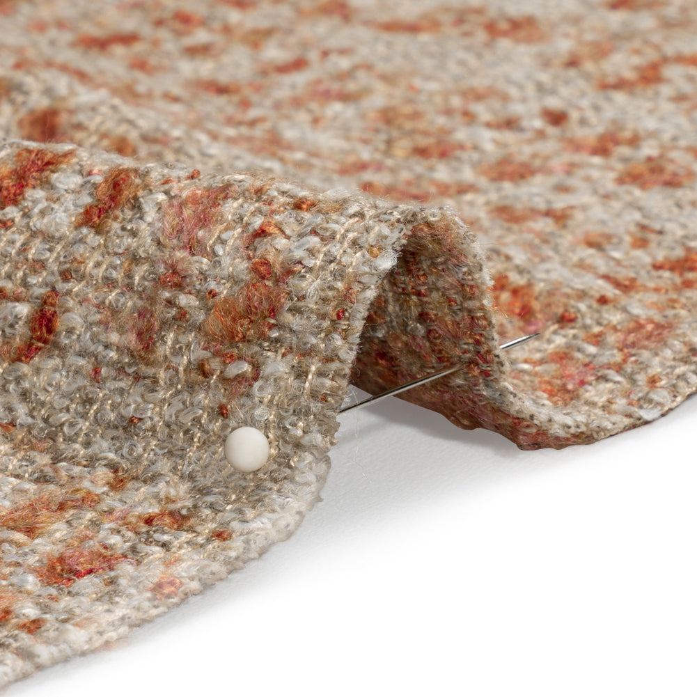 Tweedy Upholstery Boucle - Ruby - Torlea Collection Detail Tweedy Upholstery Boucle - Ruby - Torlea Collection Detail