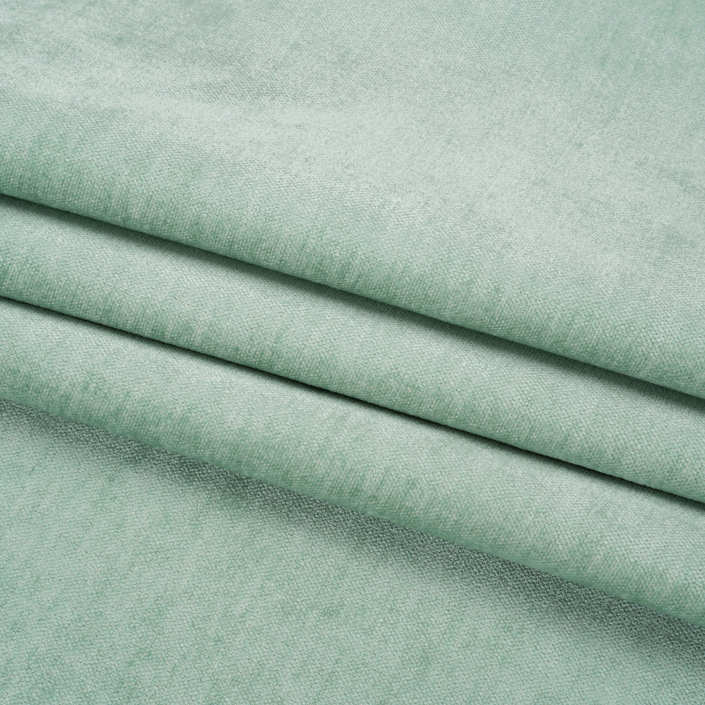 Upholstery Chenille with Latex Backing - Aqua - Tonnet Collection Folded Upholstery Chenille with Latex Backing - Aqua - Tonnet Collection Folded