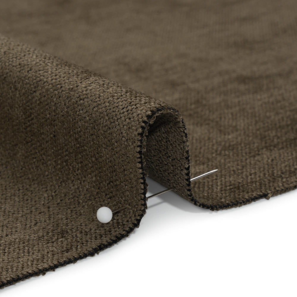 Upholstery Chenille with Latex Backing - Char - Tonnet Collection Detail Upholstery Chenille with Latex Backing - Char - Tonnet Collection Detail