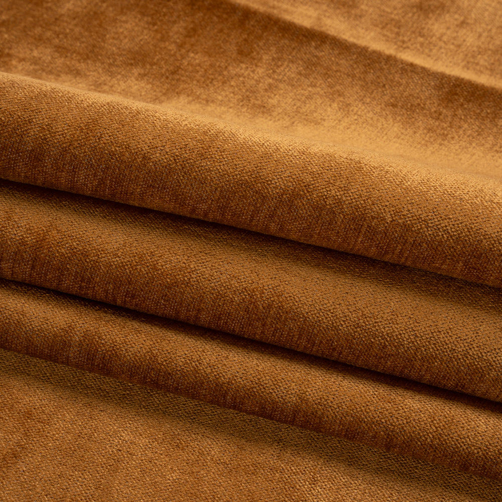 Upholstery Chenille with Latex Backing - Copper - Tonnet Collection Folded Upholstery Chenille with Latex Backing - Copper - Tonnet Collection Folded