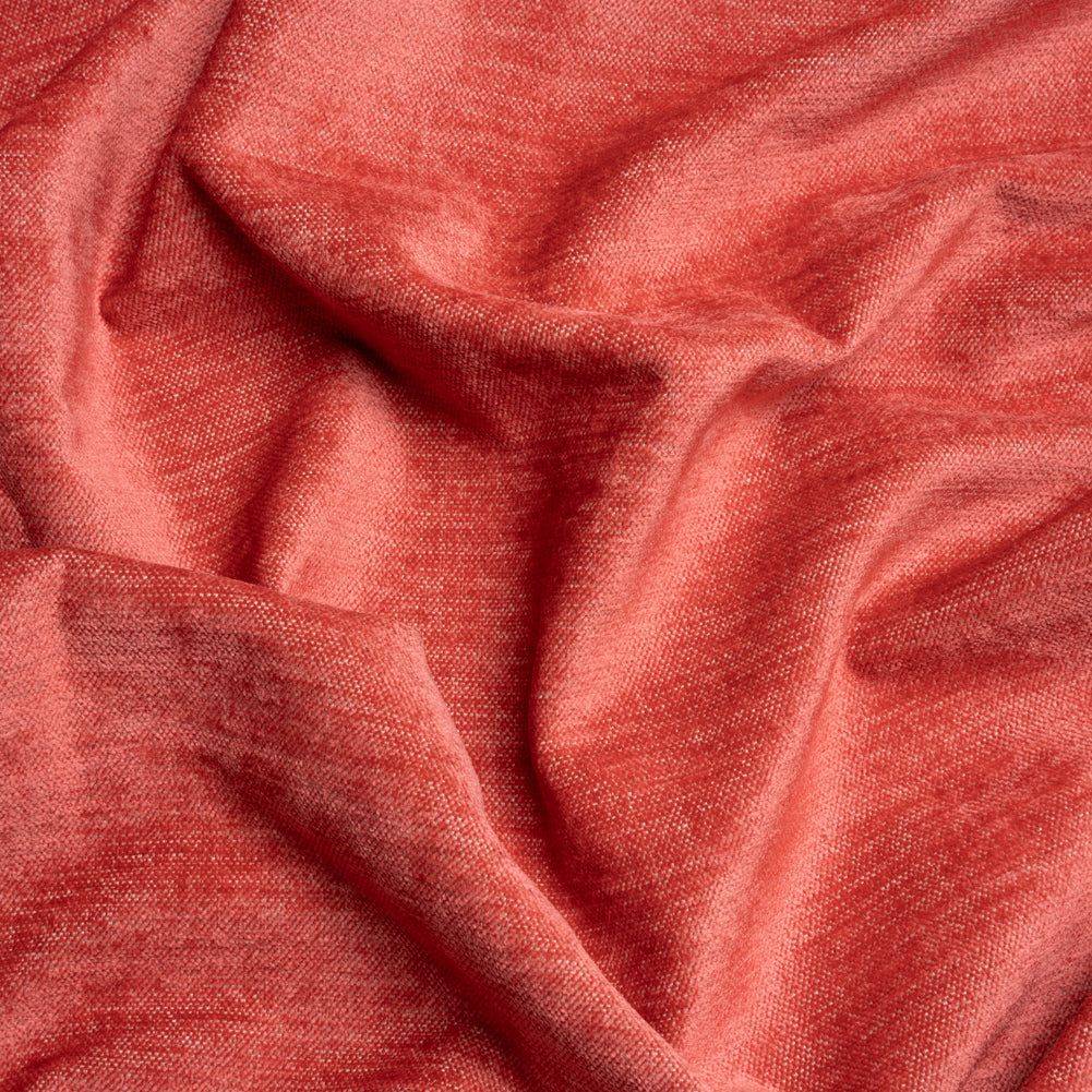 Upholstery Chenille with Latex Backing - Coral - Tonnet Collection Upholstery Chenille with Latex Backing - Coral - Tonnet Collection