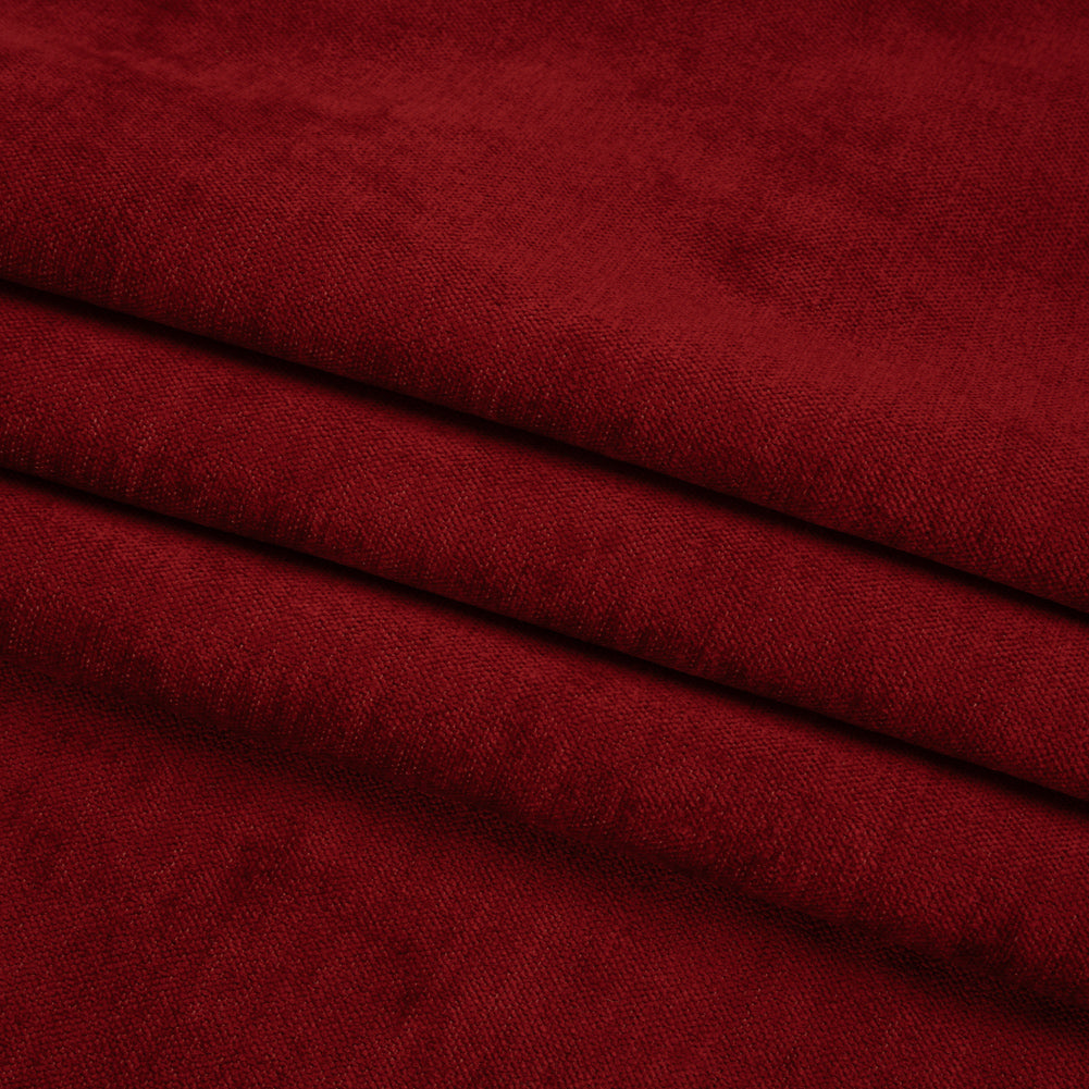 Upholstery Chenille with Latex Backing - Fire Engine - Tonnet Collection Folded Upholstery Chenille with Latex Backing - Fire Engine - Tonnet Collection Folded