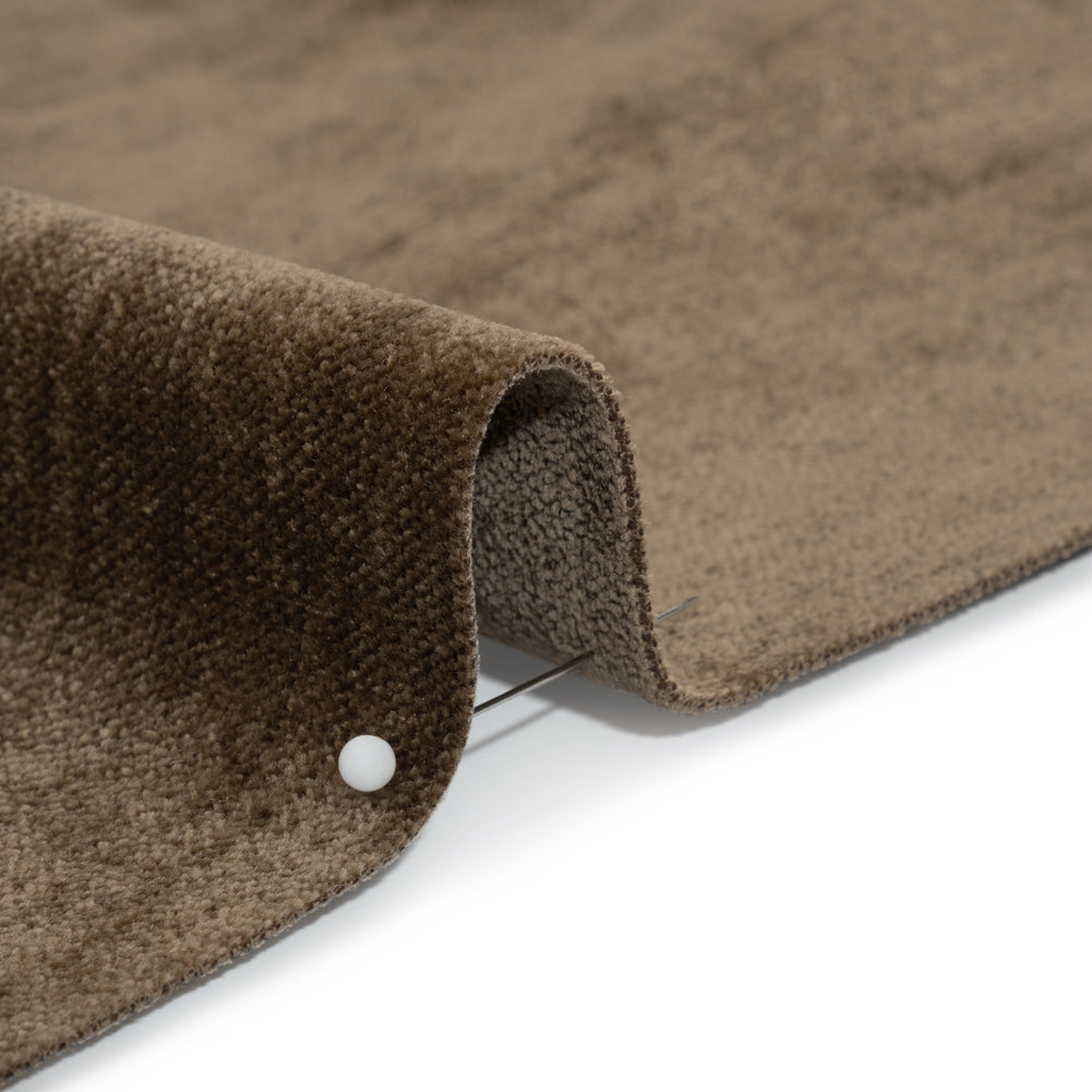 Upholstery Chenille with Latex Backing - Mocha - Tonnet Collection Detail Upholstery Chenille with Latex Backing - Mocha - Tonnet Collection Detail