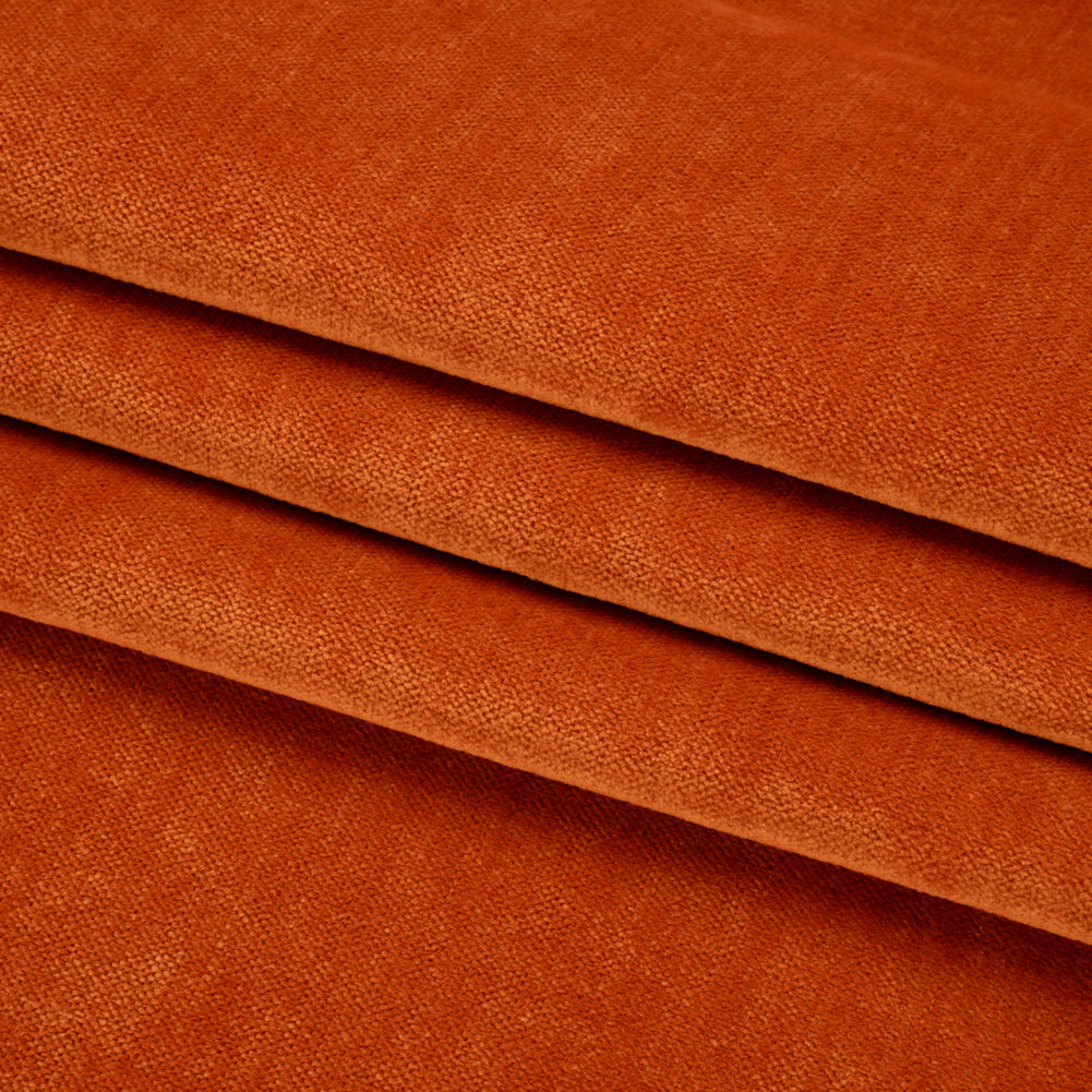 Upholstery Chenille with Latex Backing - Tangerine - Tonnet Collection Folded Upholstery Chenille with Latex Backing - Tangerine - Tonnet Collection Folded