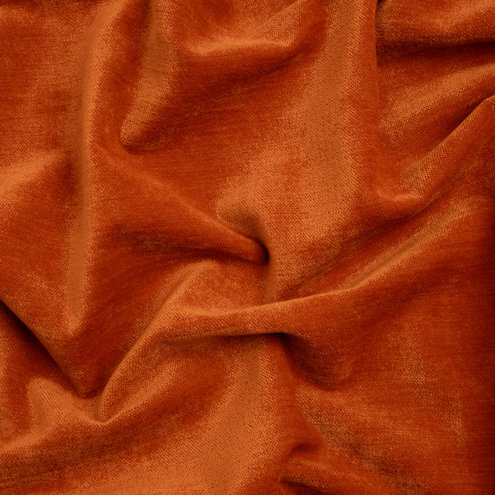 Upholstery Chenille with Latex Backing - Tangerine - Tonnet Collection Upholstery Chenille with Latex Backing - Tangerine - Tonnet Collection