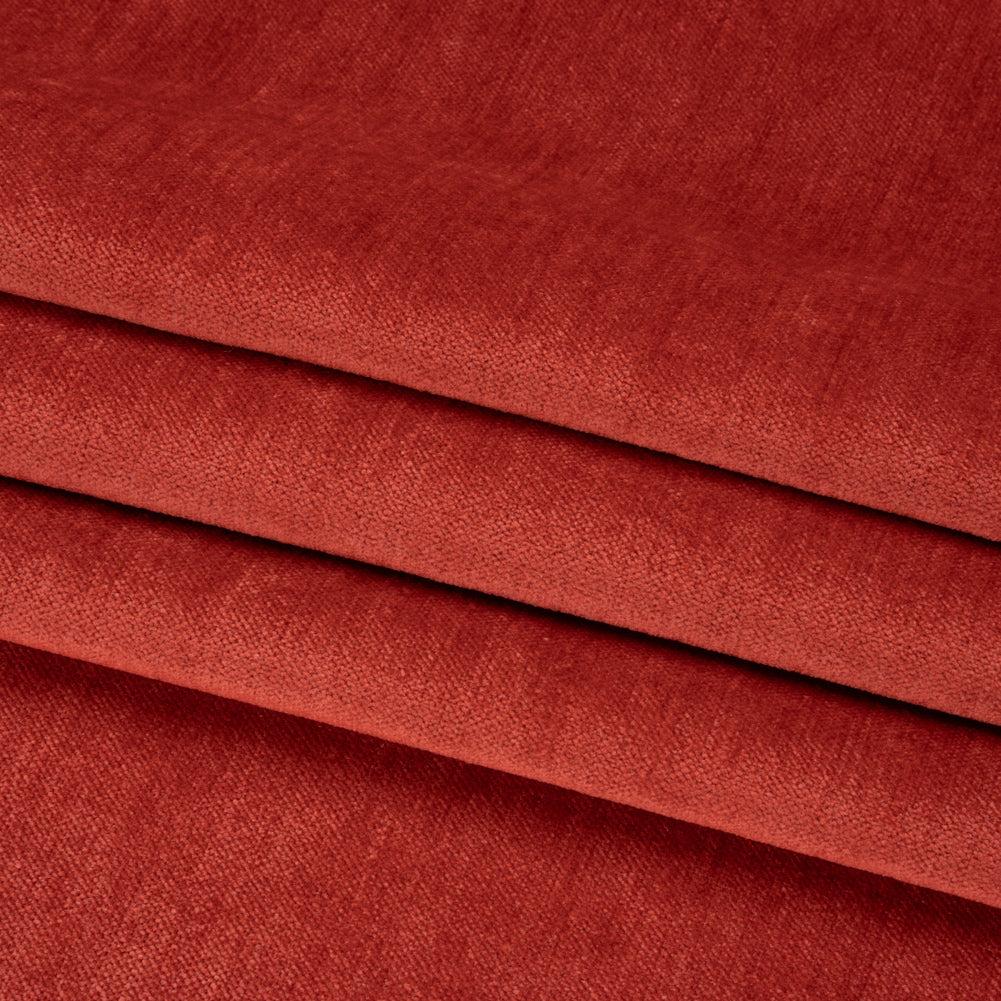 Upholstery Chenille with Latex Backing - Tomato - Tonnet Collection Folded Upholstery Chenille with Latex Backing - Tomato - Tonnet Collection Folded