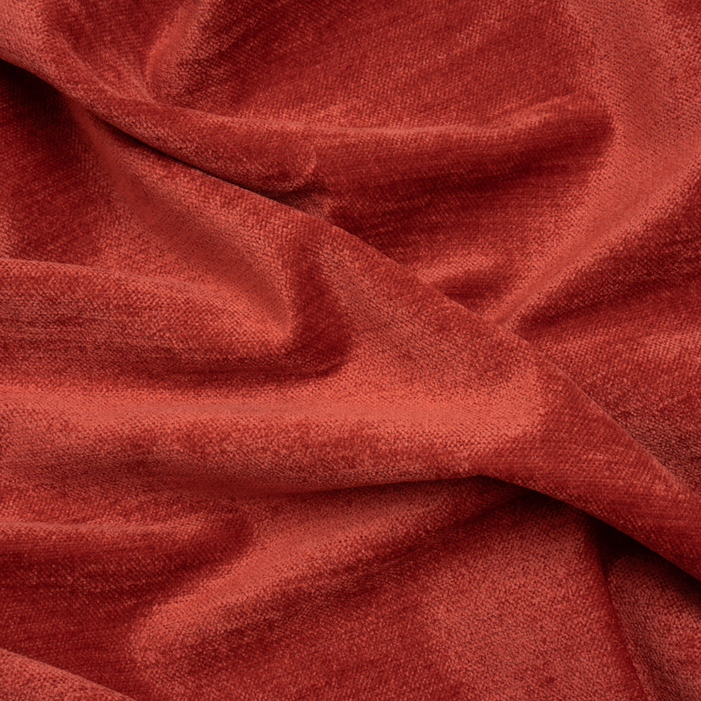 Upholstery Chenille with Latex Backing - Tomato - Tonnet Collection Upholstery Chenille with Latex Backing - Tomato - Tonnet Collection