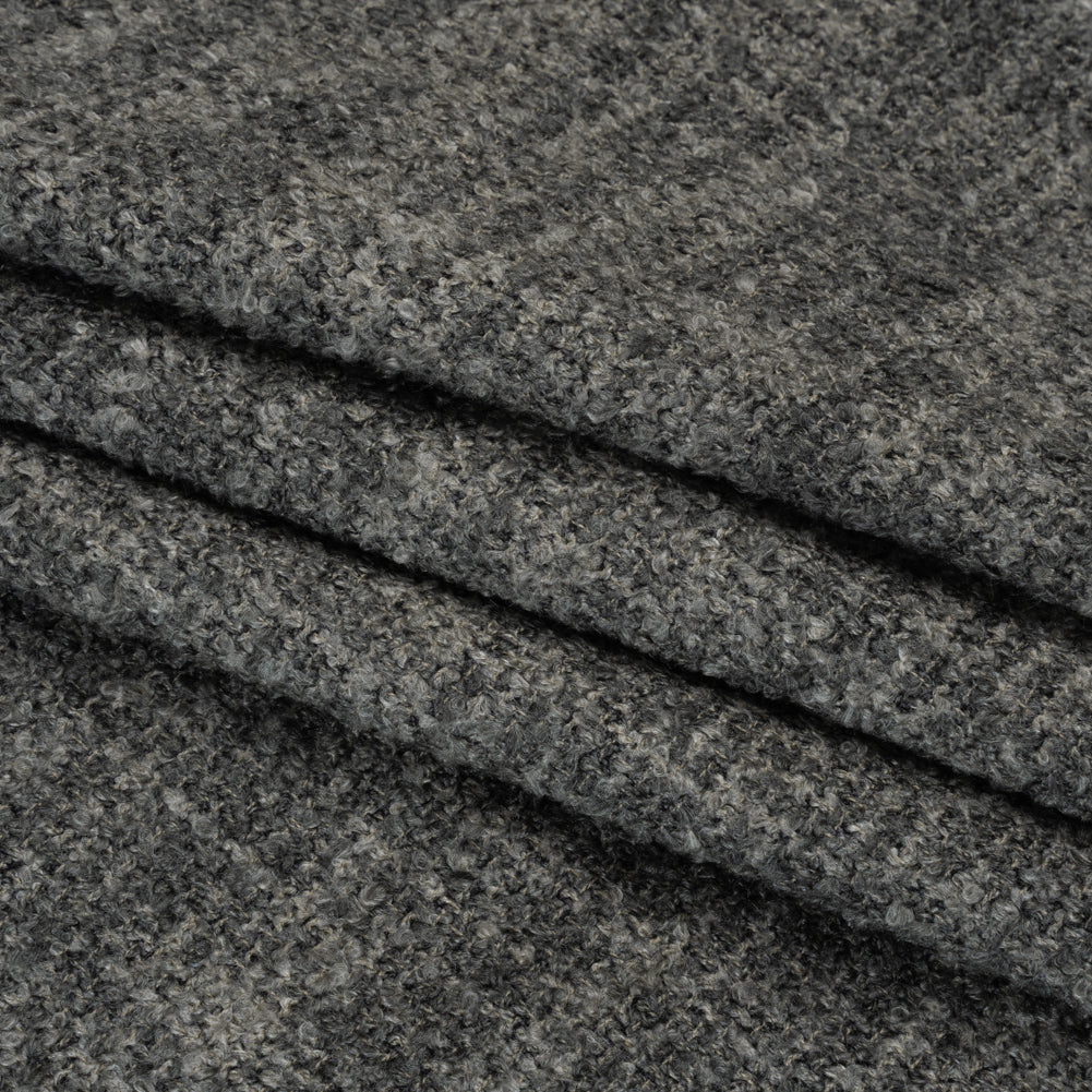Tweed Upholstery Boucle with Latex Backing - Graphite - Algrove Collection Folded Tweed Upholstery Boucle with Latex Backing - Graphite - Algrove Collection Folded