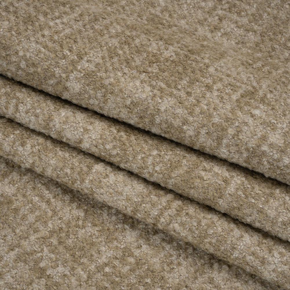 Tweed Upholstery Boucle with Latex Backing - Linen - Algrove Collection Folded Tweed Upholstery Boucle with Latex Backing - Linen - Algrove Collection Folded