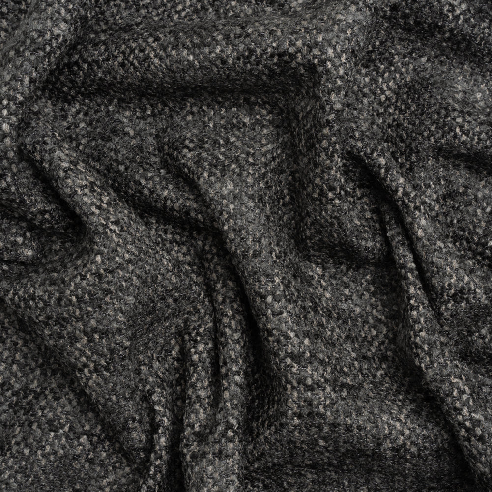 Tweed Upholstery Boucle with Latex Backing - Onyx - Algrove Collection Tweed Upholstery Boucle with Latex Backing - Onyx - Algrove Collection