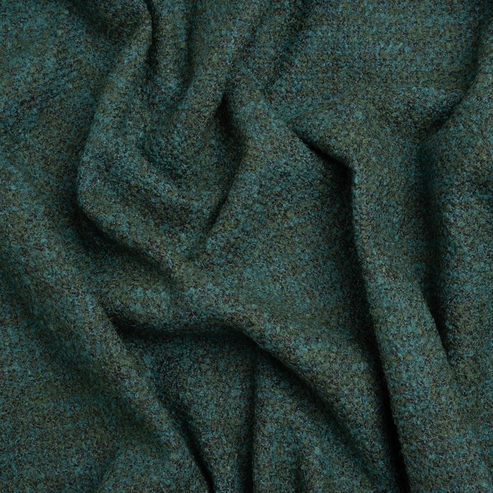 Tweed Upholstery Boucle with Latex Backing - Peacock - Algrove Collection Tweed Upholstery Boucle with Latex Backing - Peacock - Algrove Collection
