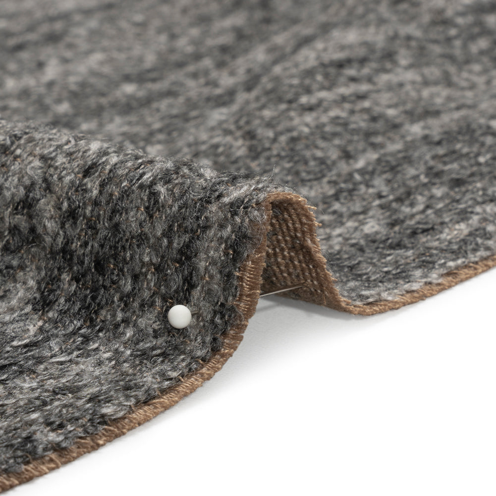 Plush Upholstery Boucle - Graphite Striated - Avenir Collection Detail Plush Upholstery Boucle - Graphite Striated - Avenir Collection Detail