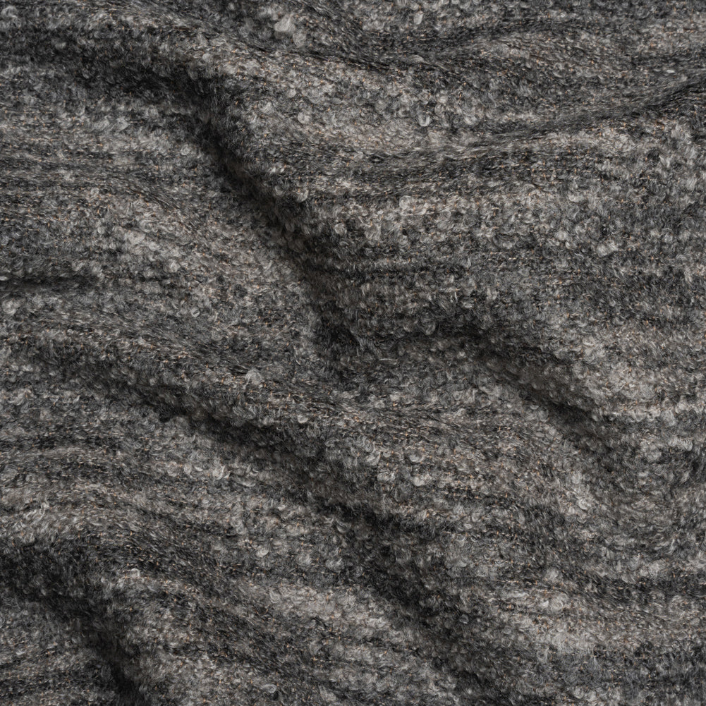 Plush Upholstery Boucle - Graphite Striated - Avenir Collection Plush Upholstery Boucle - Graphite Striated - Avenir Collection