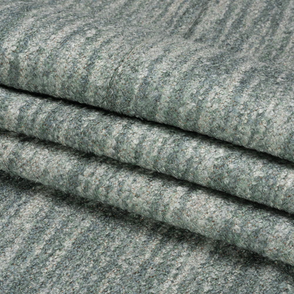 Plush Upholstery Boucle - Haze Striated - Avenir Collection Folded Plush Upholstery Boucle - Haze Striated - Avenir Collection Folded