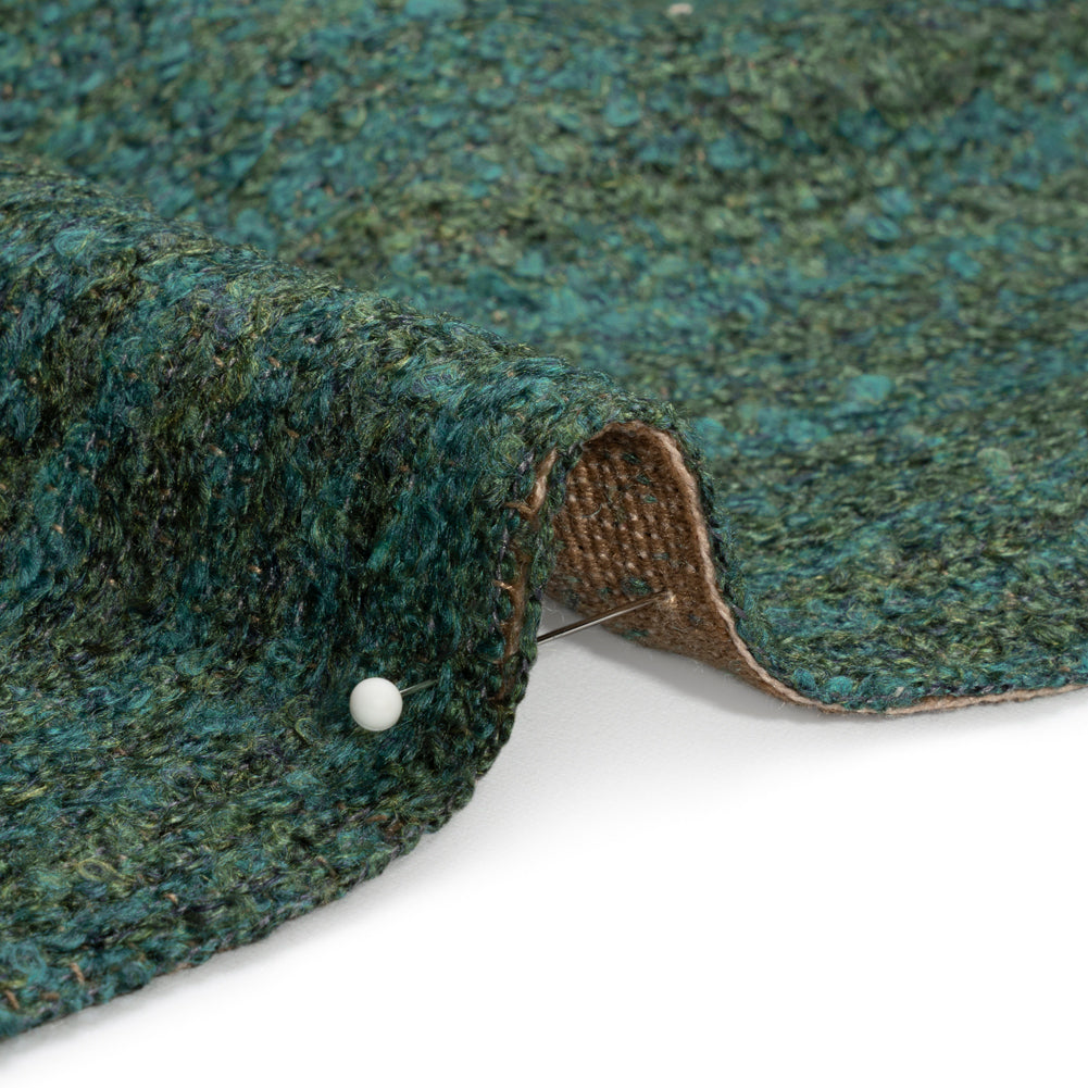 Plush Upholstery Boucle - Marine Striated - Avenir Collection Detail Plush Upholstery Boucle - Marine Striated - Avenir Collection Detail
