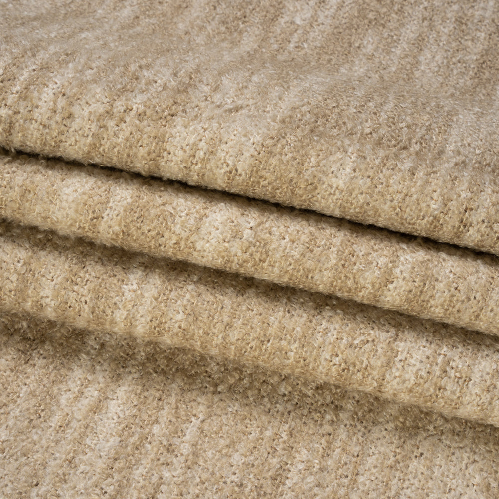 Plush Upholstery Boucle - Mineral Striated - Avenir Collection Folded Plush Upholstery Boucle - Mineral Striated - Avenir Collection Folded