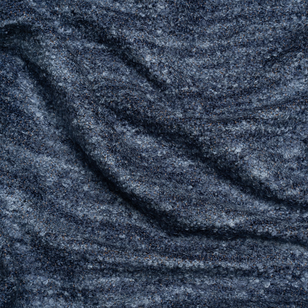 Plush Upholstery Boucle - Navy Striated - Avenir Collection Plush Upholstery Boucle - Navy Striated - Avenir Collection