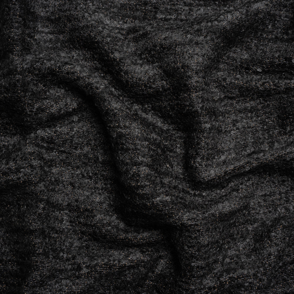 Plush Upholstery Boucle - Onyx Striated - Avenir Collection Plush Upholstery Boucle - Onyx Striated - Avenir Collection