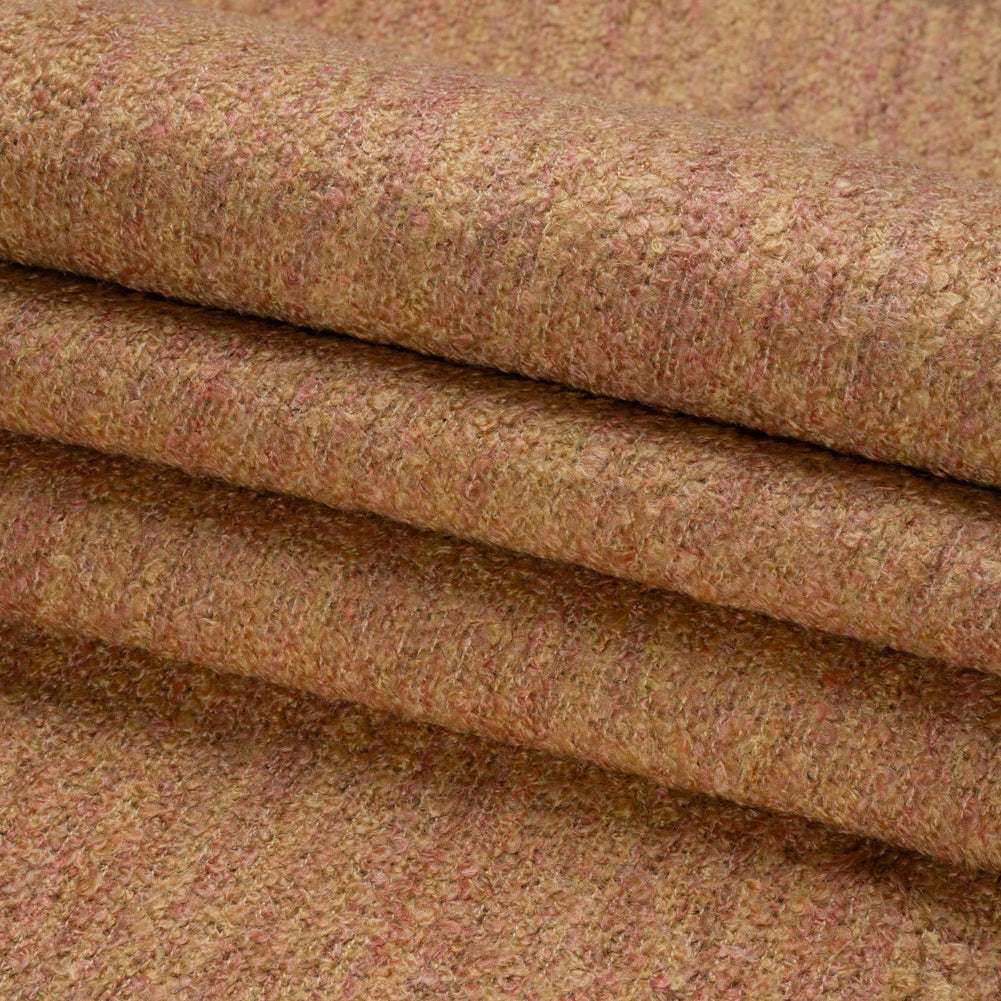 Plush Upholstery Boucle - Rose Quartz Striated - Avenir Collection Folded Plush Upholstery Boucle - Rose Quartz Striated - Avenir Collection Folded