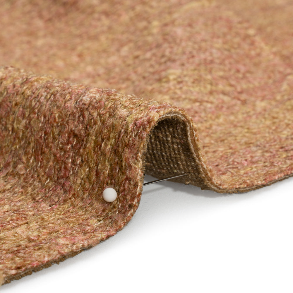 Plush Upholstery Boucle - Rose Quartz Striated - Avenir Collection Detail Plush Upholstery Boucle - Rose Quartz Striated - Avenir Collection Detail