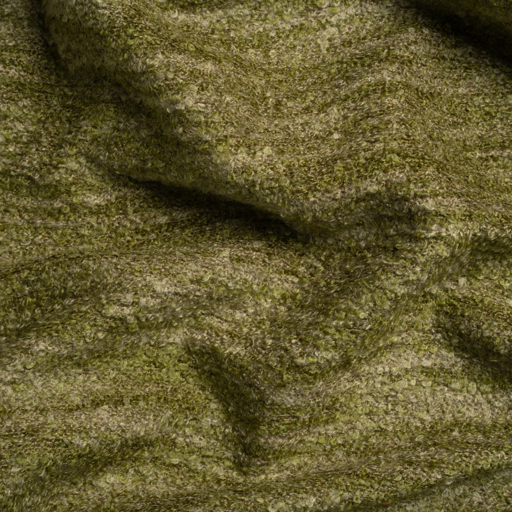Plush Upholstery Boucle - Sage Striated - Avenir Collection Plush Upholstery Boucle - Sage Striated - Avenir Collection
