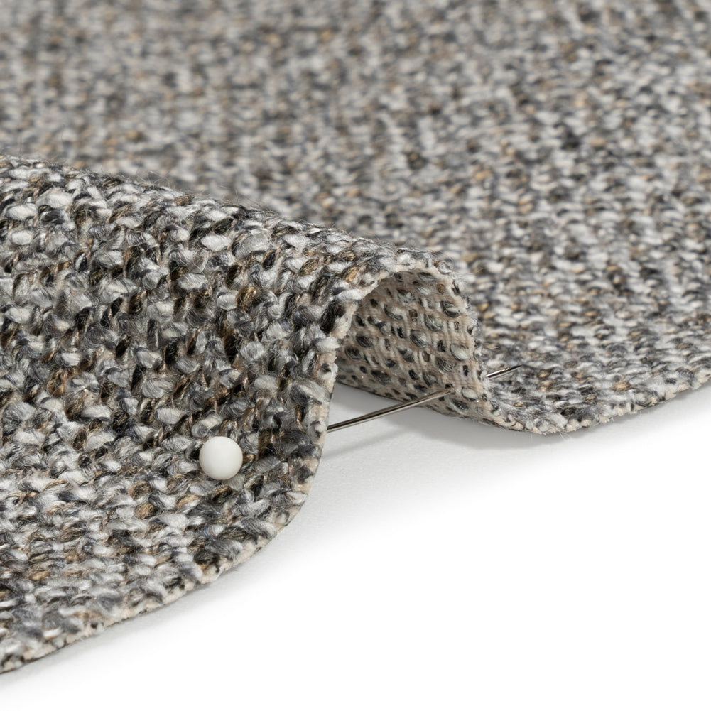 Upholstery Tweed with Latex Backing - Frost Gray - Wyverstone Collection Detail Upholstery Tweed with Latex Backing - Frost Gray - Wyverstone Collection Detail