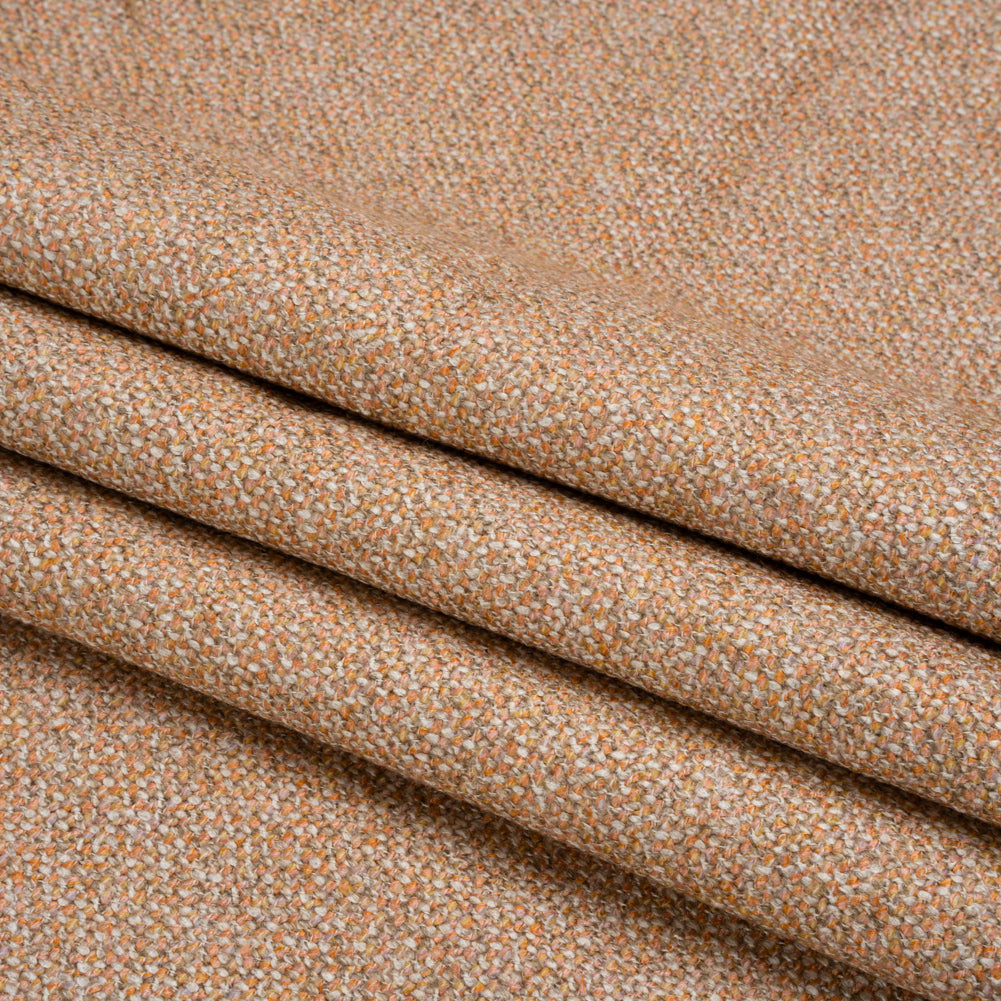 Upholstery Tweed with Latex Backing - Salmon - Wyverstone Collection Folded Upholstery Tweed with Latex Backing - Salmon - Wyverstone Collection Folded