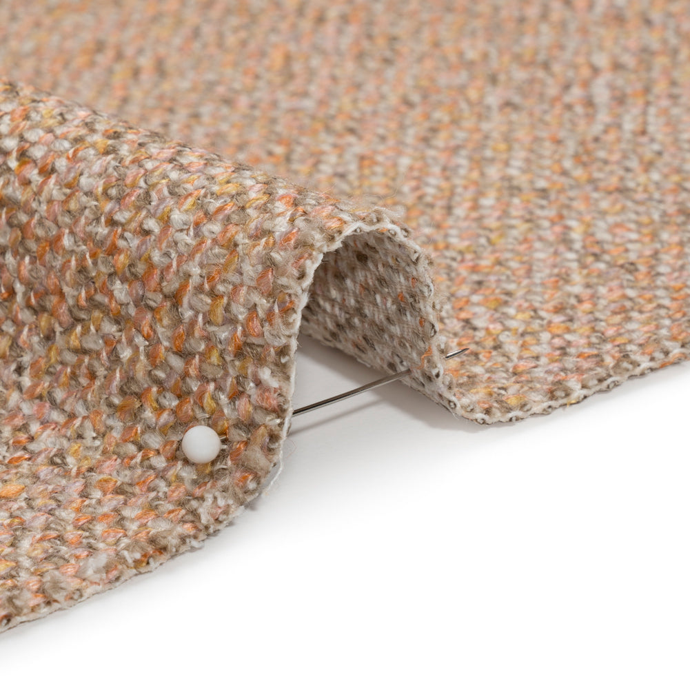 Upholstery Tweed with Latex Backing - Salmon - Wyverstone Collection Detail Upholstery Tweed with Latex Backing - Salmon - Wyverstone Collection Detail