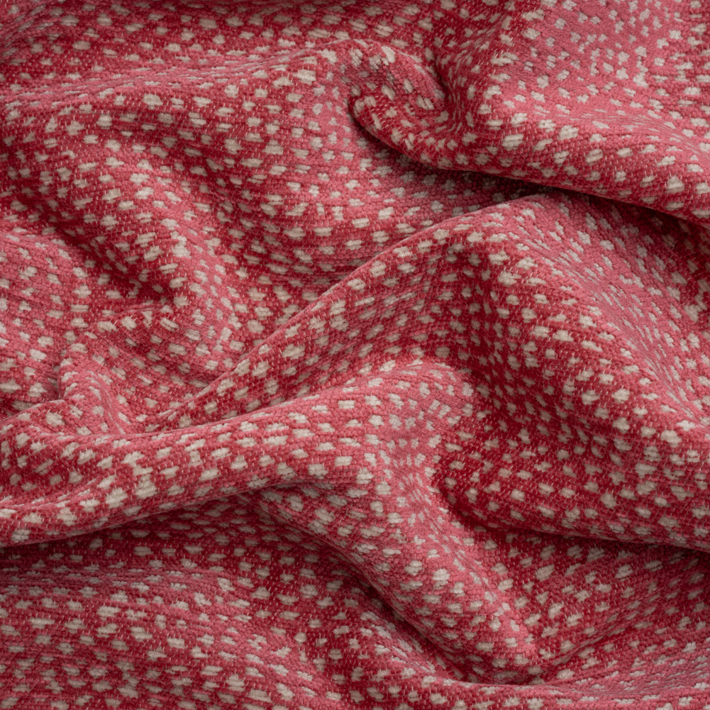 Upholstery Chenille - Bubblegum Spotted - Remus Collection Upholstery Chenille - Bubblegum Spotted - Remus Collection
