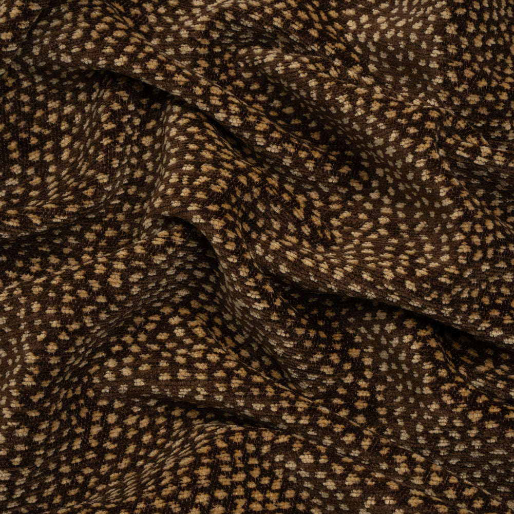 Upholstery Chenille - Coffee Spotted - Remus Collection Upholstery Chenille - Coffee Spotted - Remus Collection