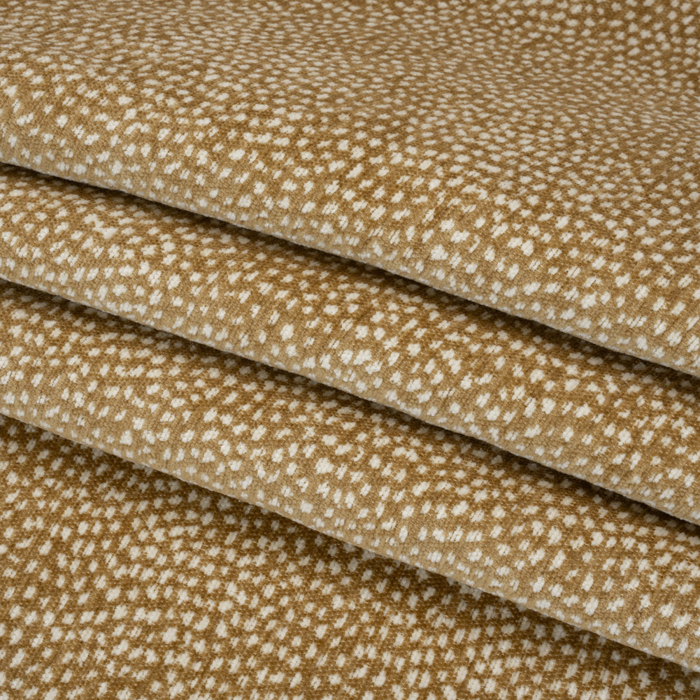 Upholstery Chenille - Curry Spotted - Remus Collection Folded Upholstery Chenille - Curry Spotted - Remus Collection Folded