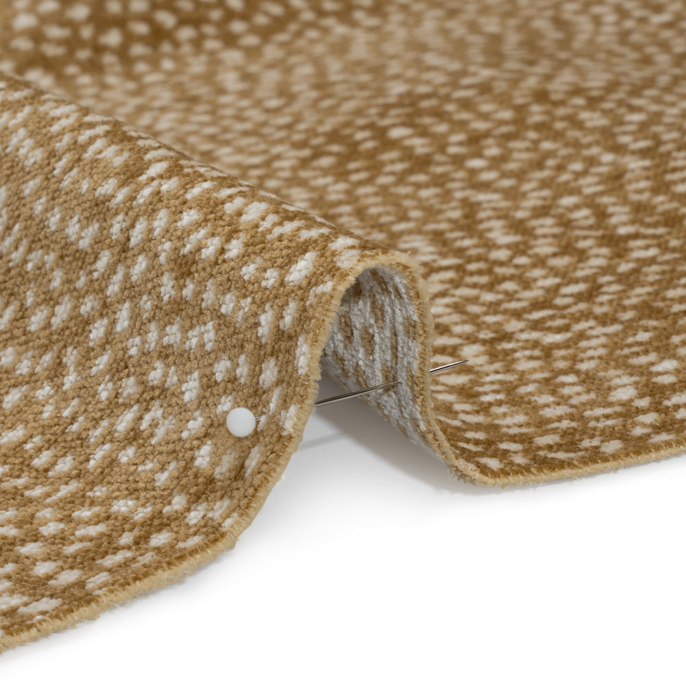 Upholstery Chenille - Curry Spotted - Remus Collection Detail Upholstery Chenille - Curry Spotted - Remus Collection Detail