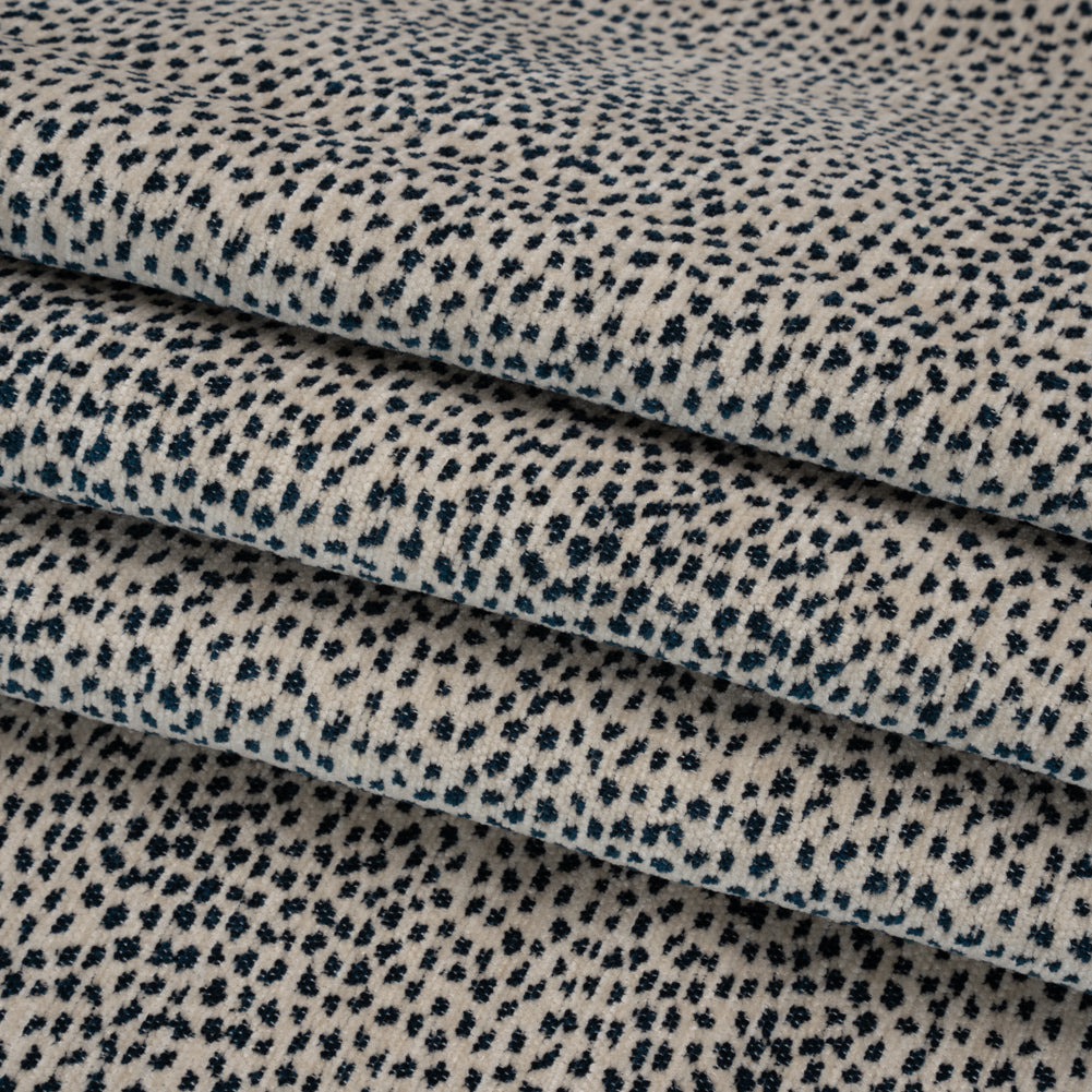 Upholstery Chenille - Indigo Spotted - Remus Collection Folded Upholstery Chenille - Indigo Spotted - Remus Collection Folded