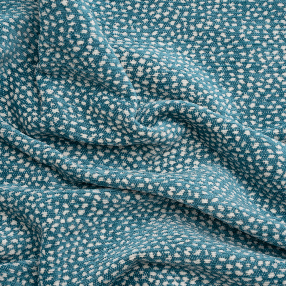 Upholstery Chenille - Peacock Spotted - Remus Collection Upholstery Chenille - Peacock Spotted - Remus Collection