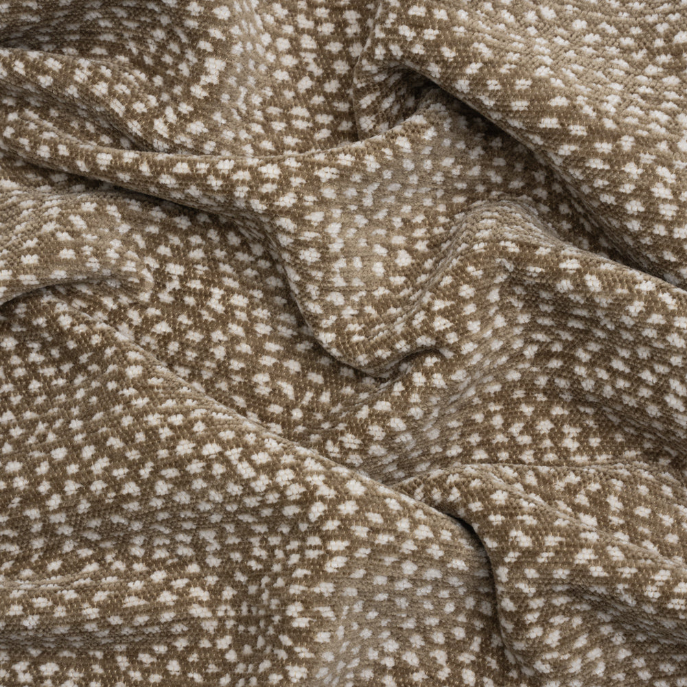 Upholstery Chenille - Perfect Taupe Spotted - Remus Collection Upholstery Chenille - Perfect Taupe Spotted - Remus Collection