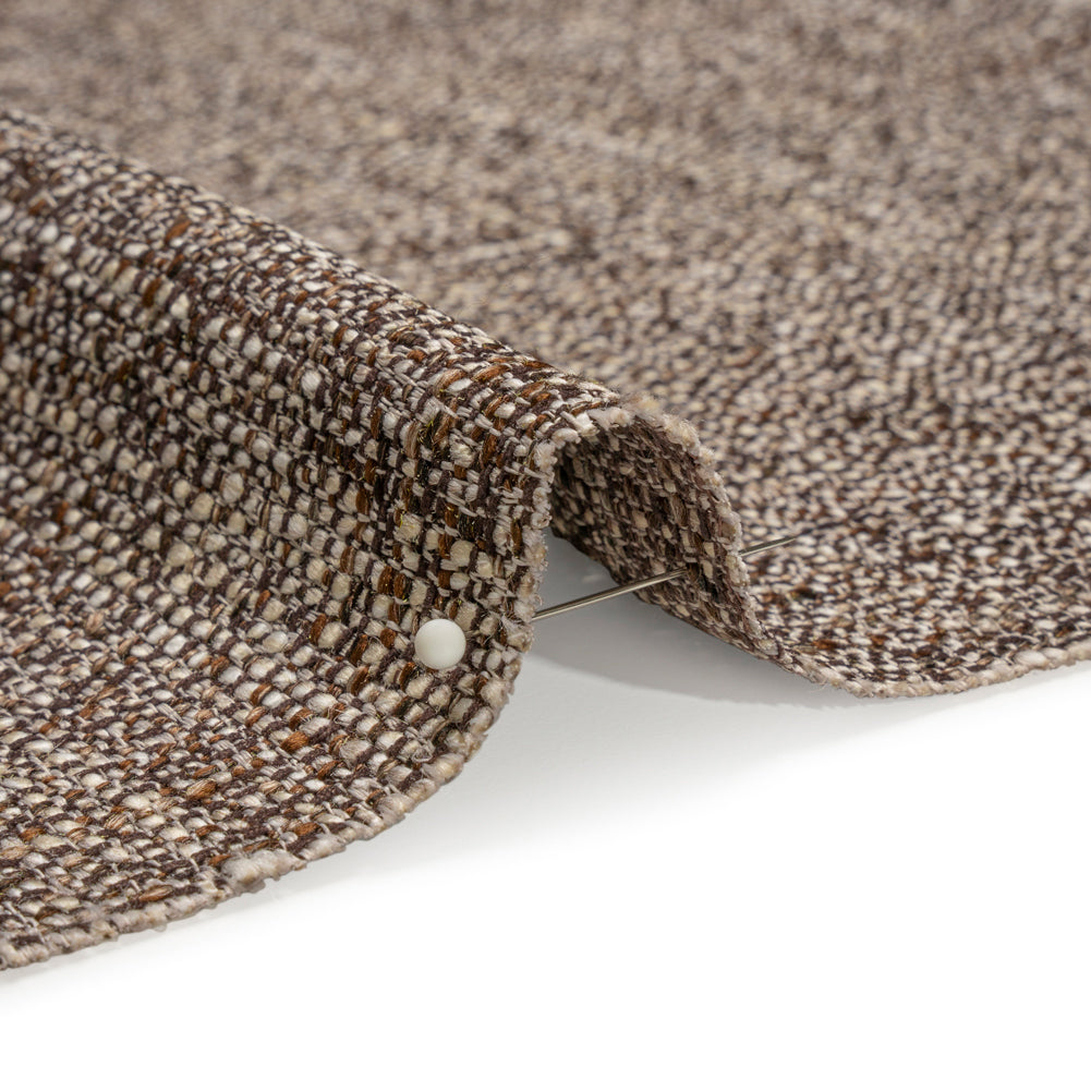 Tweed Upholstery Woven with Latex Backing - Cocoa - Heath Collection Detail Tweed Upholstery Woven with Latex Backing - Cocoa - Heath Collection Detail