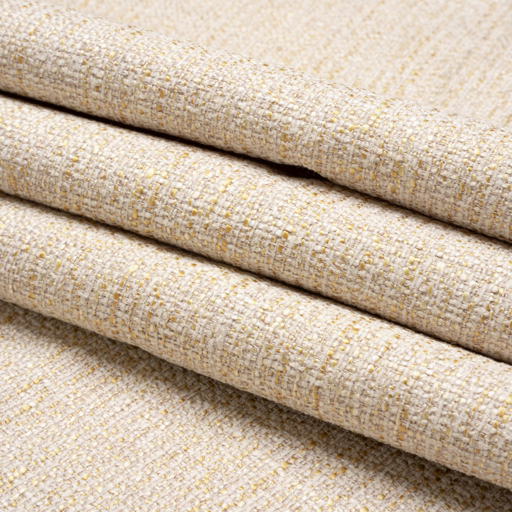 Tweed Upholstery Woven with Latex Backing - Creme - Heath Collection Folded Tweed Upholstery Woven with Latex Backing - Creme - Heath Collection Folded