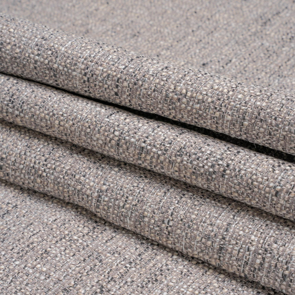 Tweed Upholstery Woven with Latex Backing - Silver - Heath Collection Folded Tweed Upholstery Woven with Latex Backing - Silver - Heath Collection Folded